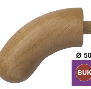 Ukončenie koleno s polguľ. - nelak. BUK (BEECH) WB/D50-86°