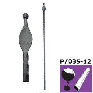 Tyč s hrotom h900, b30, n12x12 (P/035-12x12mm) E2/152-900