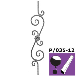 Tyč ozdobná h900, b160mm, P/035A-12x12 T10/812A