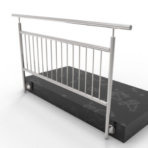 Nerezové zábradlie vertikal BR AISI304, D42,4/d12mm/h1000/L A/ZVBR100-2000