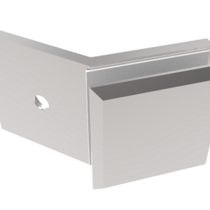 Zasklenie pevne - držiak skla, 135°,Zamak,T 8-10mm GS-ZN/ZP-903/P/Cr