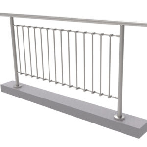 Nerezové zábradlie vertikal, VK- rovné AISI304, D42,4/d12ve A/ZVVR100-2000-D12/D12