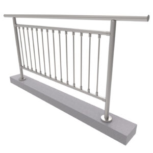 Nerezové zábradlie vertikal, VK- rovné AISI304, D42,4/d12ve A/ZVVR100-2000-D33/D12