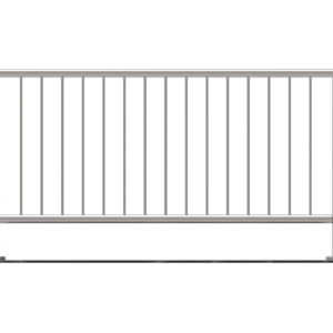 Nerezové zábradlie vertikal, VK- rovné AISI304, D42,4/d12ve A/ZVVR100-2000-D42/D12