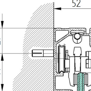 Posuv - vodiací profil, AL-Elox, L3000 GS-AL/LN8105/N/E