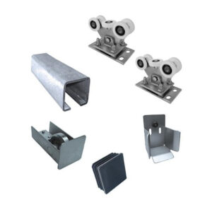 Sada pre posuvnú bránu do 5,5m, Zn, NYLON, 78x78mm SV-80x80Zn clasic-NYLON