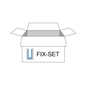 Set - kotvenie pre sklo, sivé tesnenia A19/0004-017-G-02.5