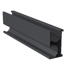 Montážny profil hliníkový R52-3000 čierny SOL-R52-3000-B