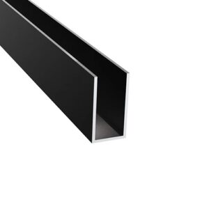 Zasklenie pevné - profil U 36x19x1.5mm BLACK GS-BLACK/ZP-3619/N/B