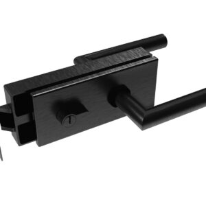 Zámka pre sklenené dvere BLACK PZ + zámok PZ GS-BLACK/D-206/S