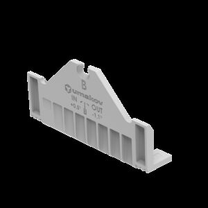 Nastaviteľný set pre kotvenie skla - žľab B A19/FLEX1-P2-V1