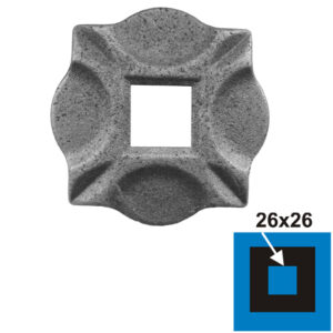 Rozeta 100x100, 26x26, t6,5mm E2/219-26x26