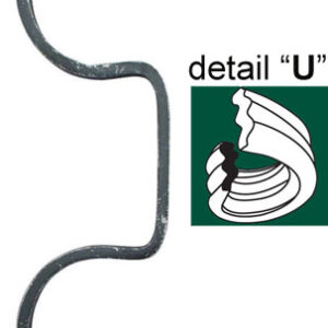 Element tvarovaný 280x80, 12x6mm E/301U-280