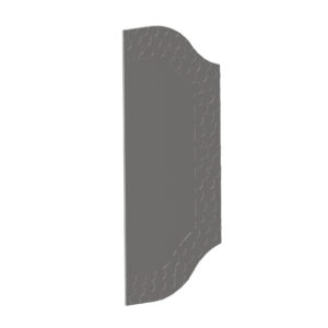 Štitok bránový zdobený bez otvorov 265x105, t3mm D1/14A-S