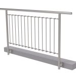 Zábradlie vertikal, BK- rovné AISI304, D42,4/d12ve