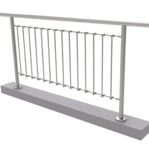Zábradlie vertikal, VK- rovné AISI304, D42,4/d12ve