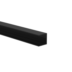 Hliníkový plotový adaptér pre výplne 20 mm a pre fasádny systém, 25 x 25 – 6,0 m – Čierna RAL 9005