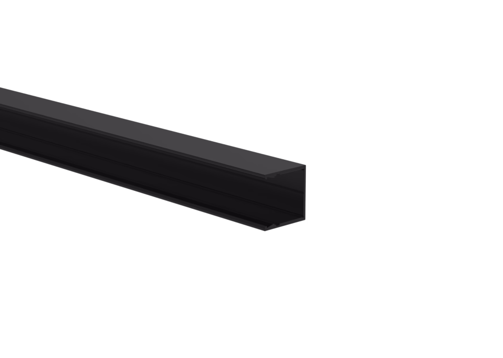 Hliníkový plotový adaptér pre výplne 20 mm a pre fasádny systém, 25 x 25 – 6,0 m – Čierna RAL 9005