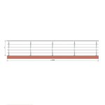Zábradlie, VK-rovné AISI304, 40x40x2/4xd12/H900/L6