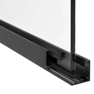 Zasklenie pevné - profil U skladaný BLACK