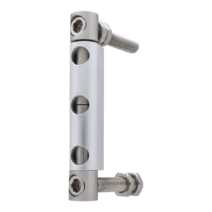 Záves nastaviteľný na priskrutkovanie dvojity, nerez/hliník