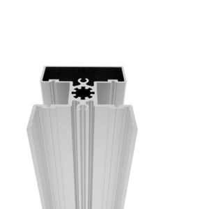 Hliníkový plotový stĺpik 50 × 60 mm – 6 m – natural (bez nástreku) - pre 20 mm široké výplne