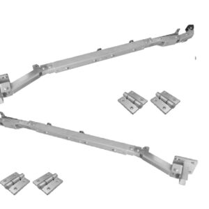 Skladací mechanizmus pre krídlové brány Ľ+P