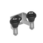 Horný nábeh, Inox, b60mm, black rubber