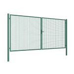 Brána 2kr. ROUND ZnPVC 4000x1800mm, D75mm, zelená