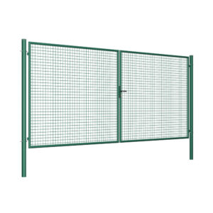 Brána 2kr. ROUND ZnPVC 4000x1800mm, D75mm, zelená