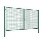 Brána 2kr. ROUND ZnPVC 4000x2000mm, D75mm, zelená