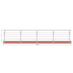 Zábradlie, BR AISI304, 40x40x2/4xd12/H900/L6000mm