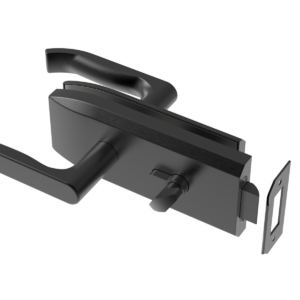 Zámka pre sklenené dvere inox, glass t 8,10,12mm BLACK