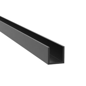 Zasklenie pevné - profil U 20x14x2mm BLACK