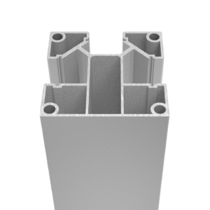 Set hliníkového plotového stĺpika 70 × 70 mm – 6,0 m – prírodný (bez povrchovej úpravy) – pre výplne 20 mm široké