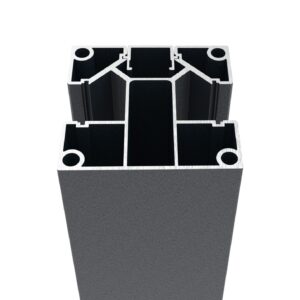 Set hliníkový plotový stĺpik 70 × 70 mm – 6,0 m – Antracit RAL 7016 – pre výplne 20 mm široké