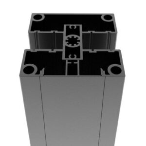 Set hliníkového stĺpika 80x80 a krycej lišty - 1850mm R7016