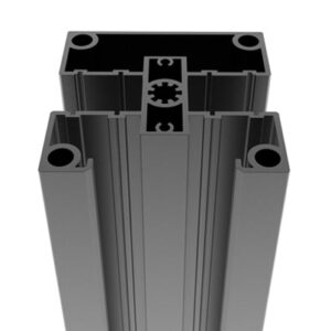 Hliníkový plotový stĺpik 80 × 80 mm – 2,5 m – Antracit RAL 7016 – pre 40 mm široké výplne