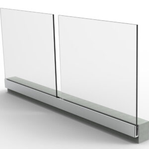 Celosklenené zábradlie v AL profile, 2500x1000mm