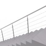 Nerezové lankové zábradlie na schody, 6000x900mm