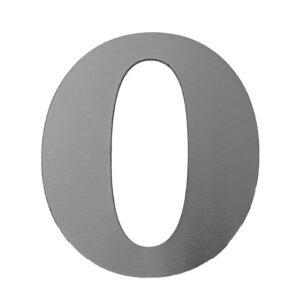 Číslica nerez "0" 185mm, hr.3mm, AISI 316