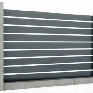 Hliníkový plot s latou 20x120, 1,7x2m