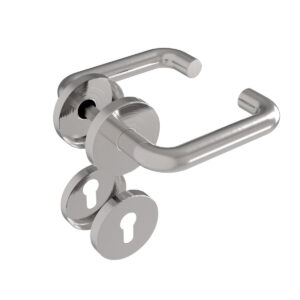 Kľučka so štítkom - pár, AISI 304, K320