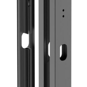 Set hliníkového stĺpika 50x60 a krycej lišty, pre zámkovú časť - 1850mm R7016