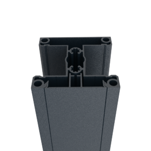 Set hliníkového stĺpika 70x70 a krycej lišty - 6000mm R7016