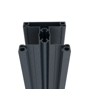 Hliníkový plotový stĺpik 70x70 mm – 1,85 m – Antracit RAL 7016 – pre 40 mm široké výplne
