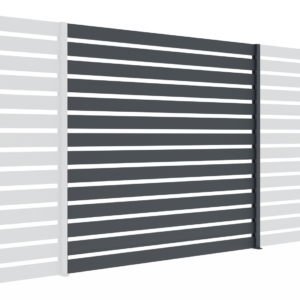 Hliníkový plot s latou 20x100 a stĺpikom PRO70x70, 1,85x2m