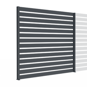 Hliníkový plot s latou 20x100 a stĺpikom PRO70x70, 1,85x2m