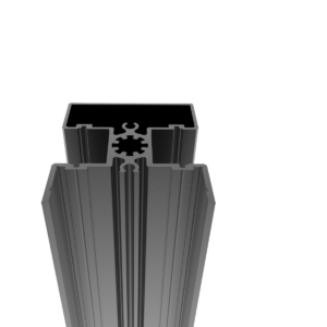 Hliníkový plotový stĺpik 50 × 60 mm – 6 m – Antracit RAL 7016 - pre 20 mm široké výplne