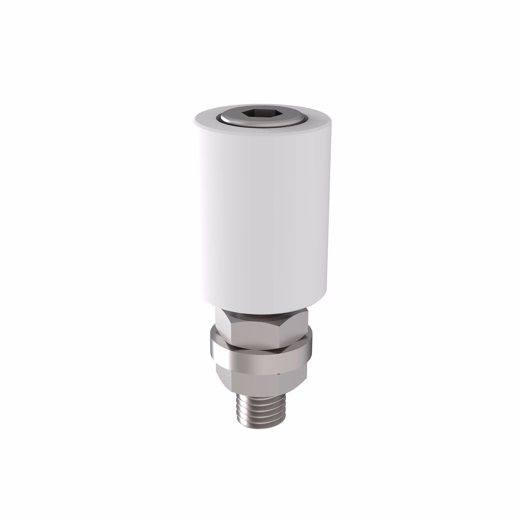 Koliesko-plastové - White, INOX, D22mm